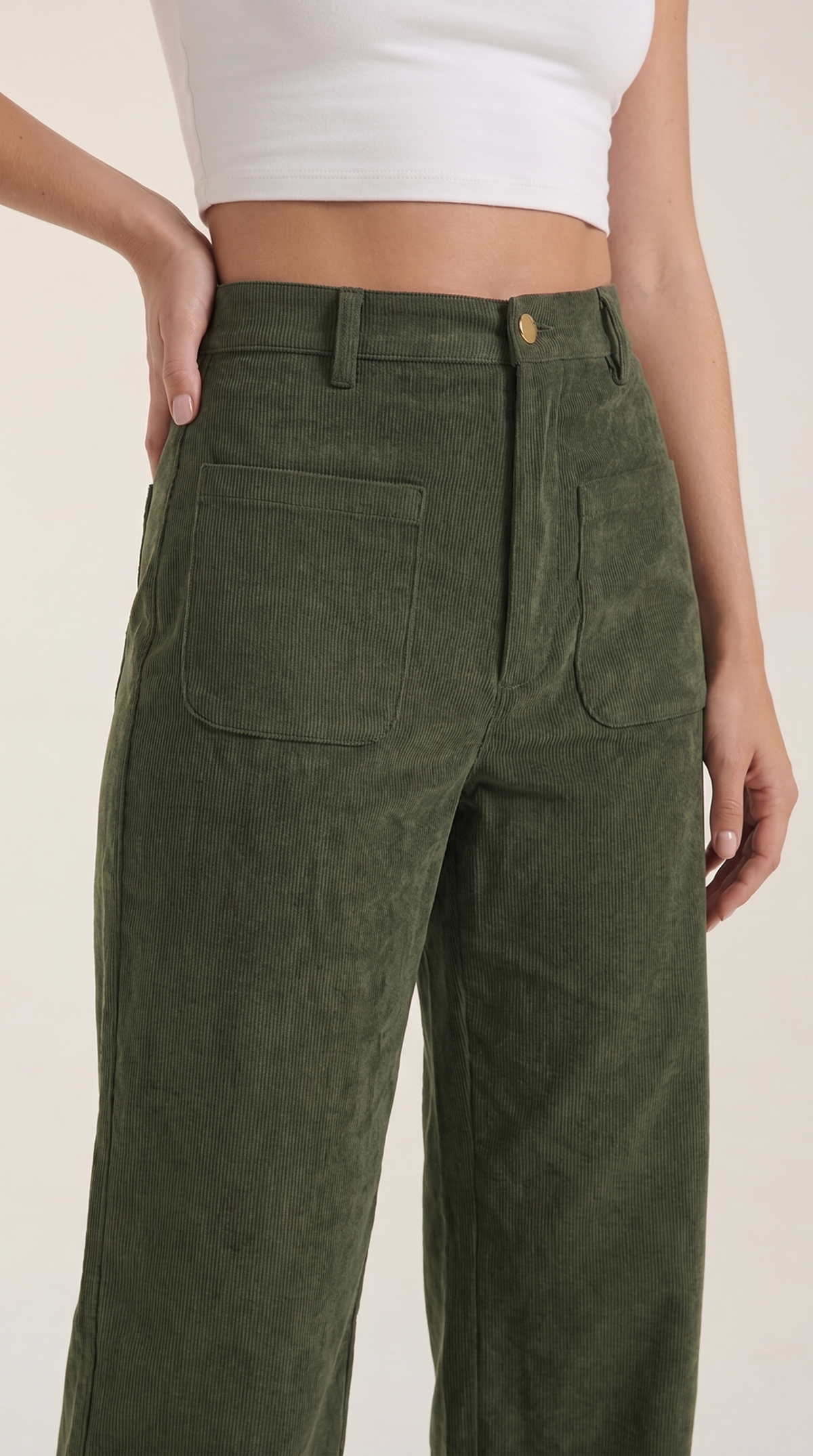 Allison Wide Leg Corduroy Pants