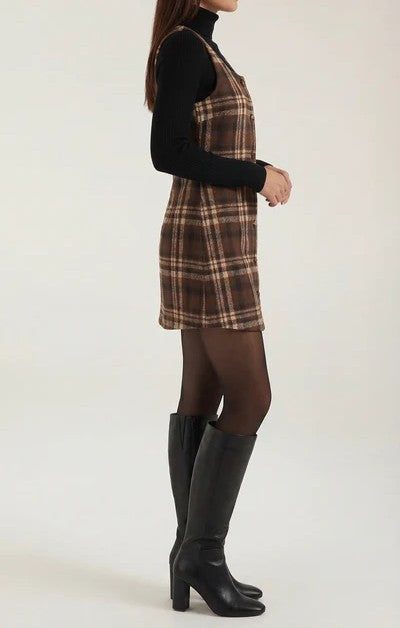 Annette Plaid A-Line Mini Dress