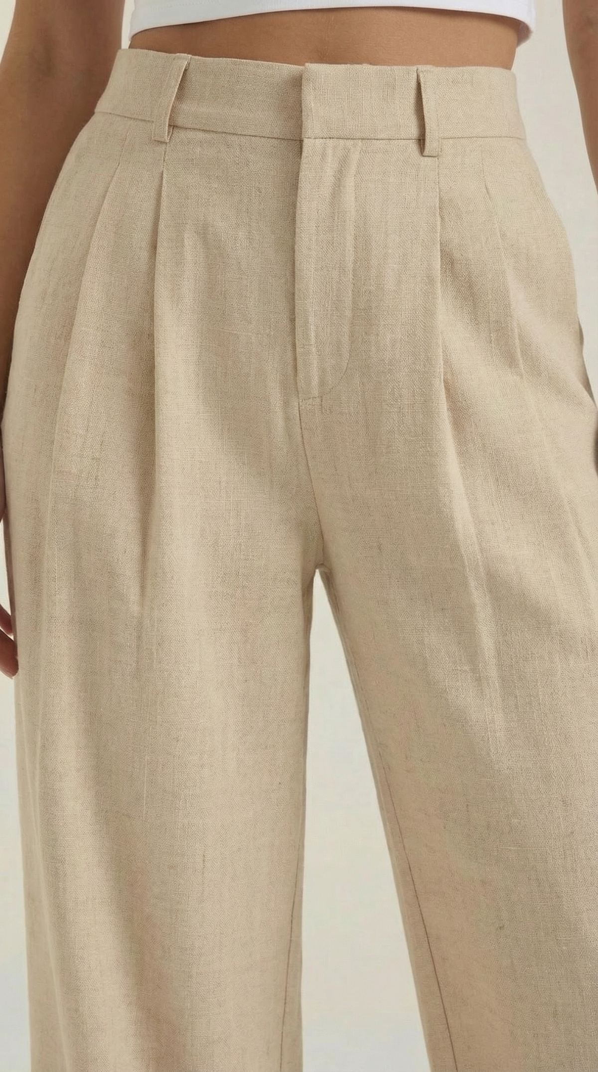 Courtney Pleated High-Rise Wide Leg Pants