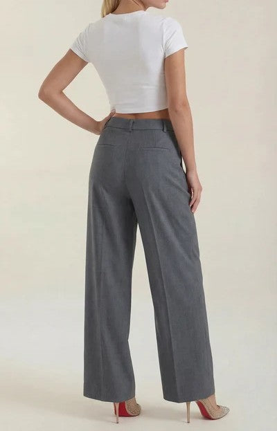 Courtney Pleated High-Rise Wide Leg Pants