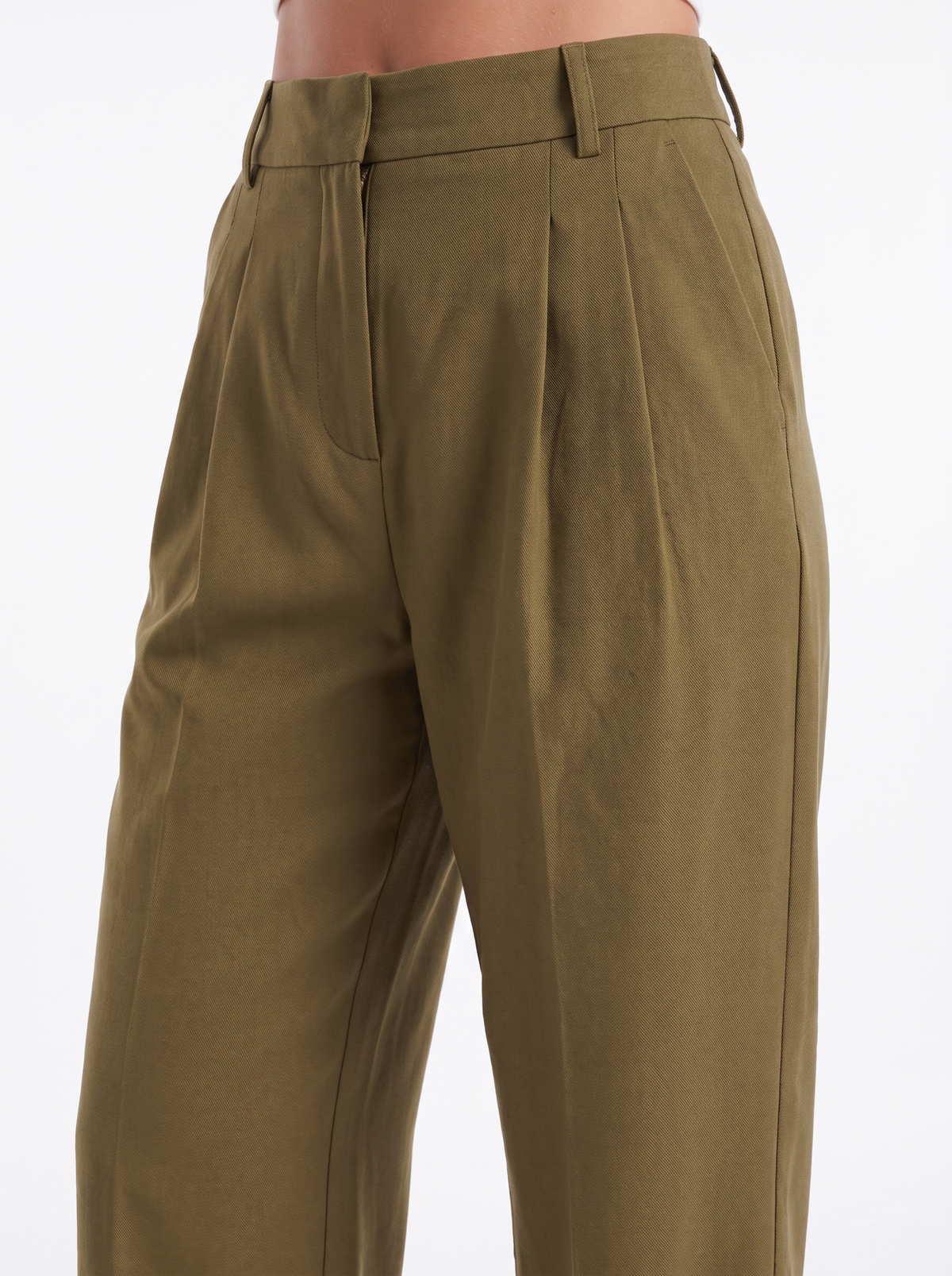Courtney Pleated High-Rise Wide Leg Pants