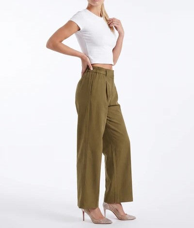 Courtney Pleated High-Rise Wide Leg Pants