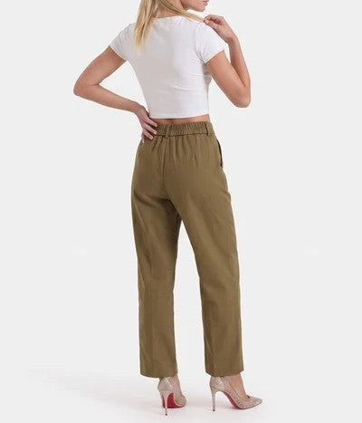 Courtney Pleated High-Rise Wide Leg Pants