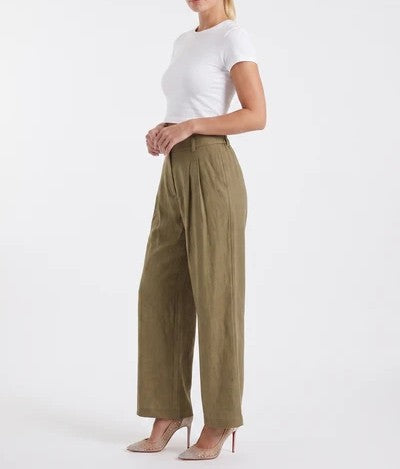 Courtney Pleated High-Rise Wide Leg Pants