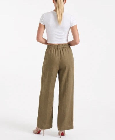 Courtney Pleated High-Rise Wide Leg Pants