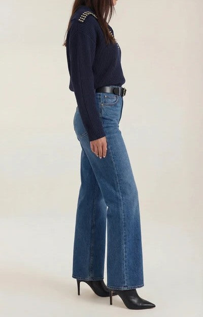 Darlene Studded Collar Wool Sweater