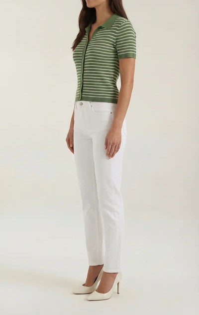 Edith Striped Polo Top