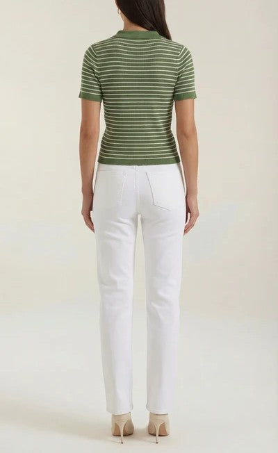 Edith Striped Polo Top