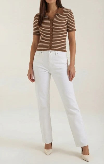Edith Striped Polo Top
