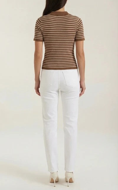 Edith Striped Polo Top