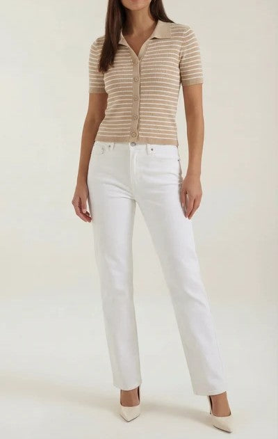 Edith Striped Polo Top