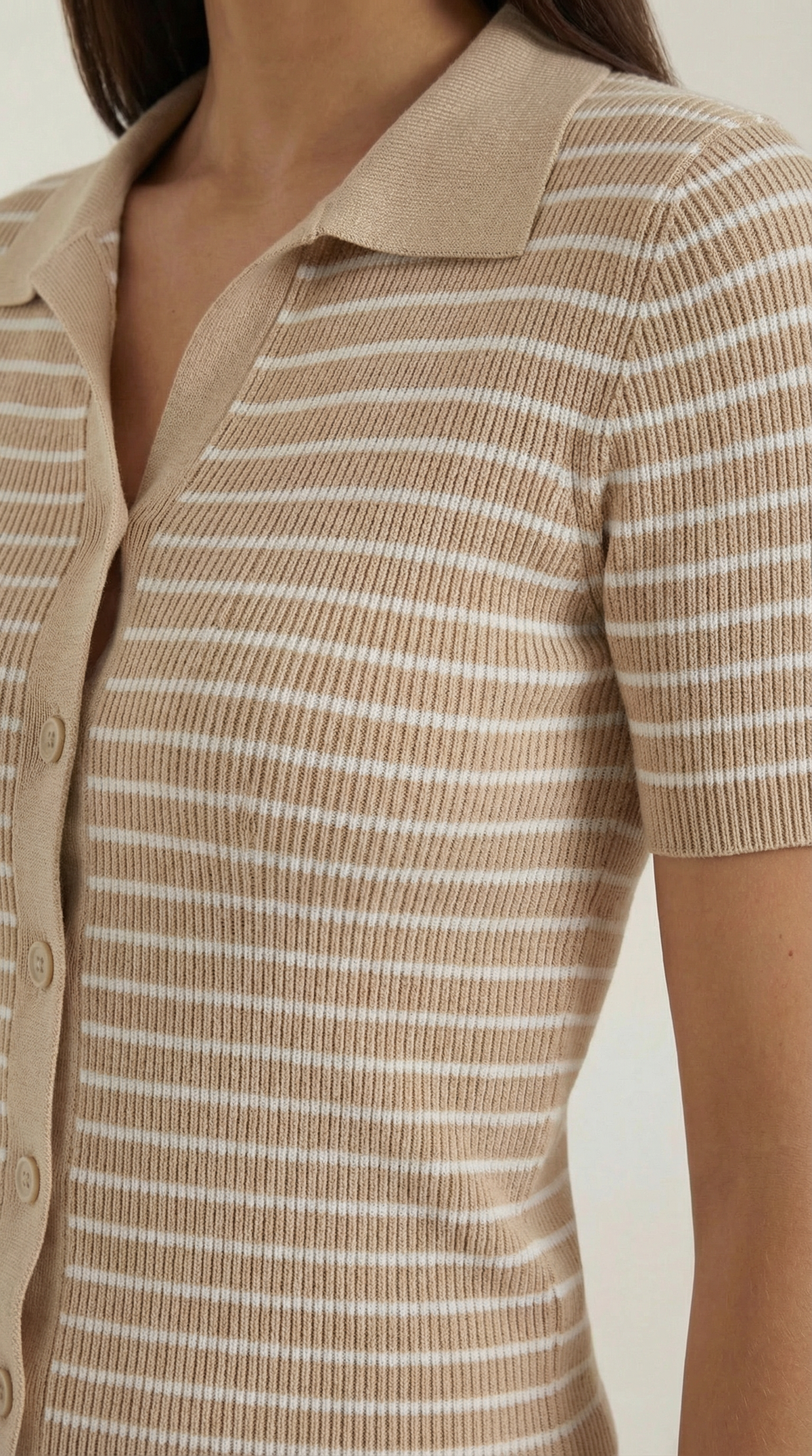Edith Striped Polo Top