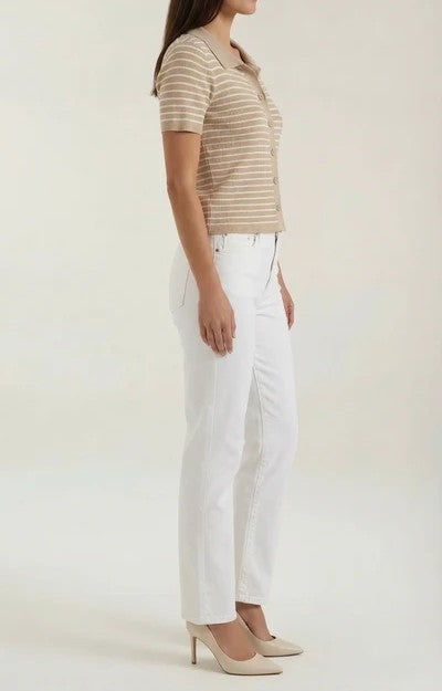 Edith Striped Polo Top