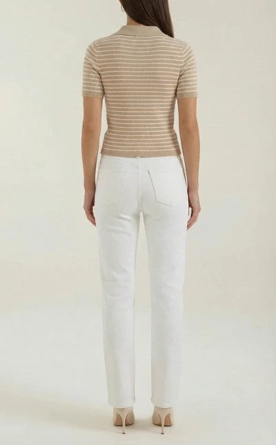 Edith Striped Polo Top