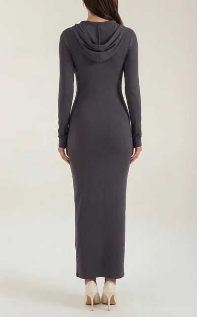 Marilyn Hooded Bodycon Maxi Dress