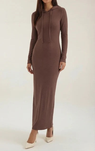 Marilyn Hooded Bodycon Maxi Dress