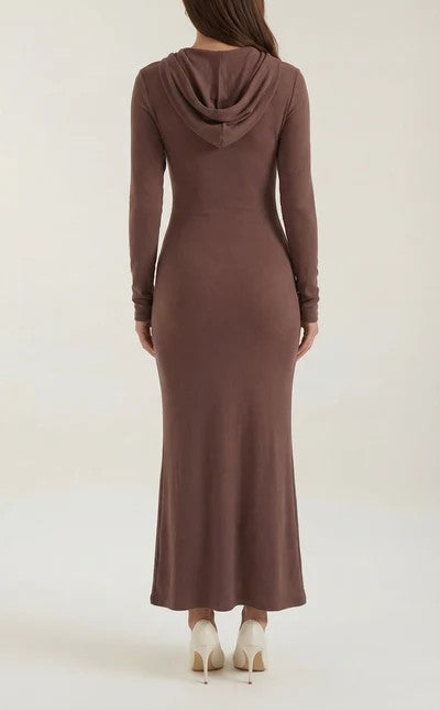 Marilyn Hooded Bodycon Maxi Dress