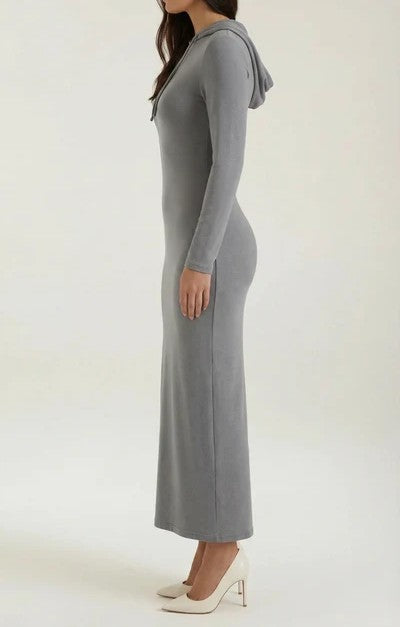 Marilyn Hooded Bodycon Maxi Dress
