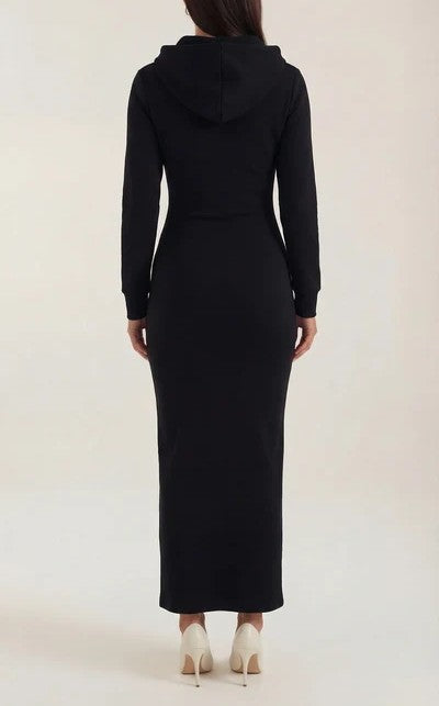Marilyn Hooded Bodycon Maxi Dress