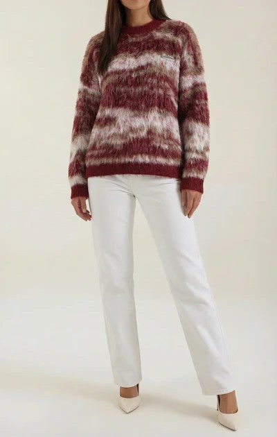 Melanie Long Sleeve Patterned Sweater