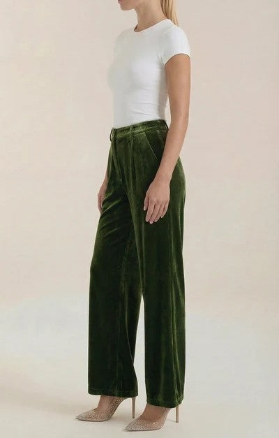 Nadine Velvet Wide Leg Pants