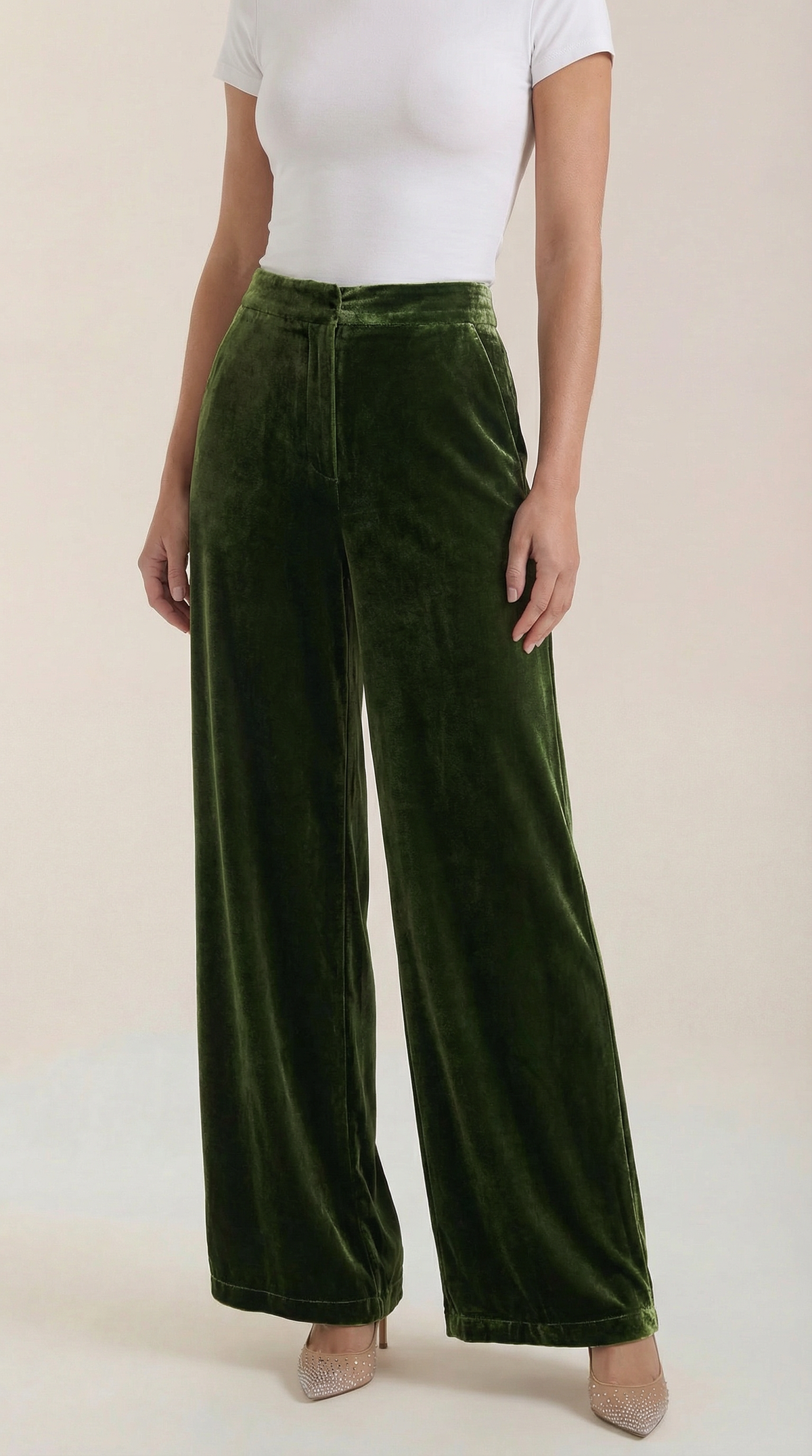 Nadine Velvet Wide Leg Pants