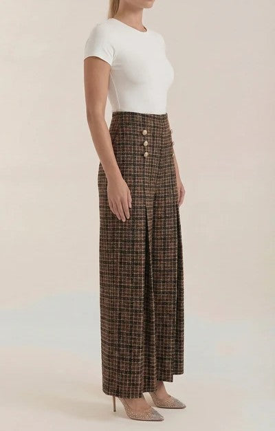 Naomi Plaid Wide Leg Pants