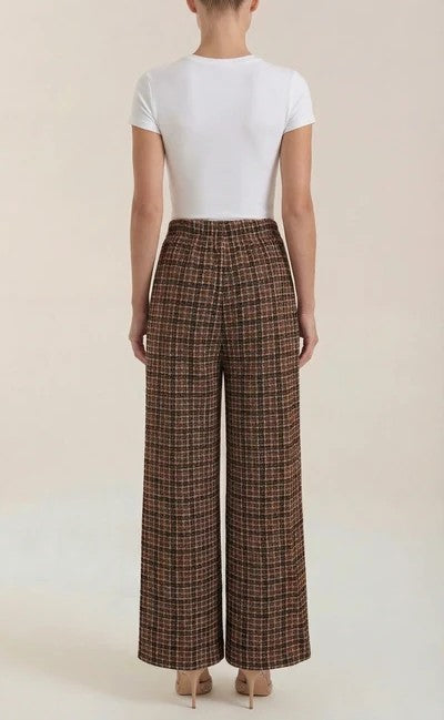 Naomi Plaid Wide Leg Pants