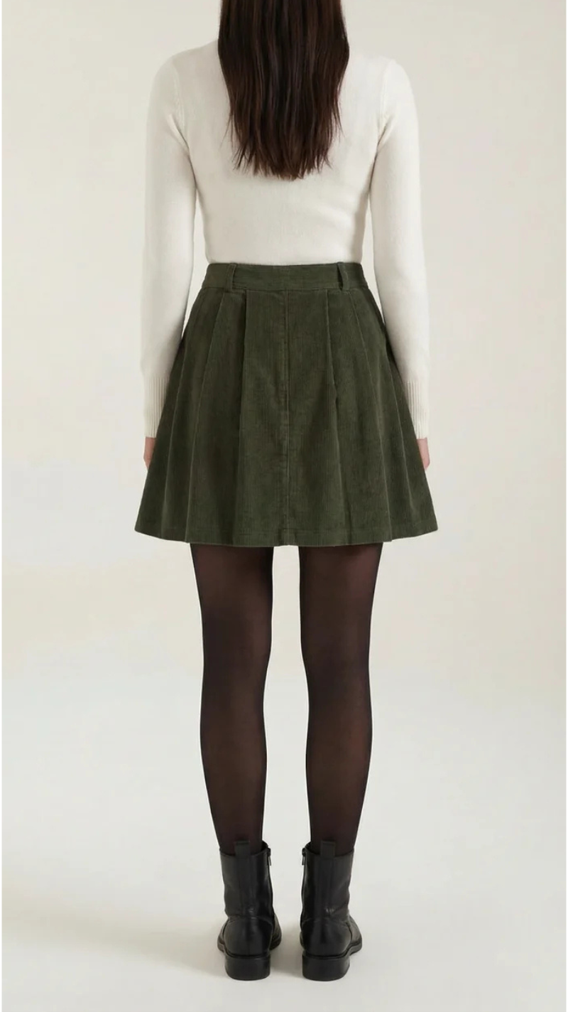 Lauren Pleated A-Line Skirt