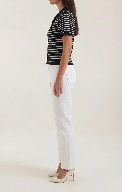 Edith Striped Polo Top
