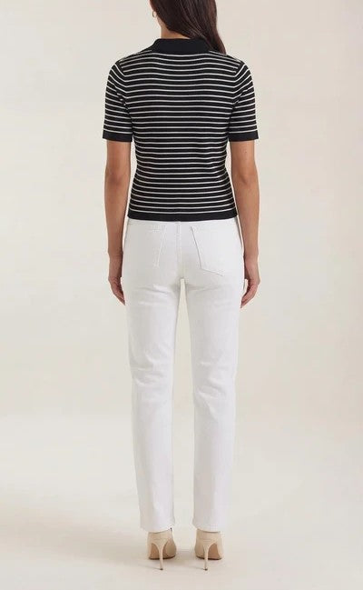 Edith Striped Polo Top