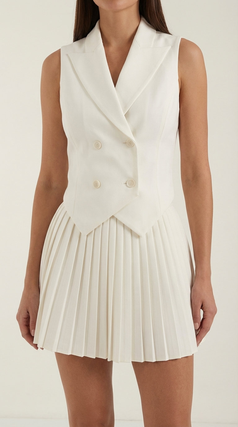 Kimberly Blazer Vest Skirt Set