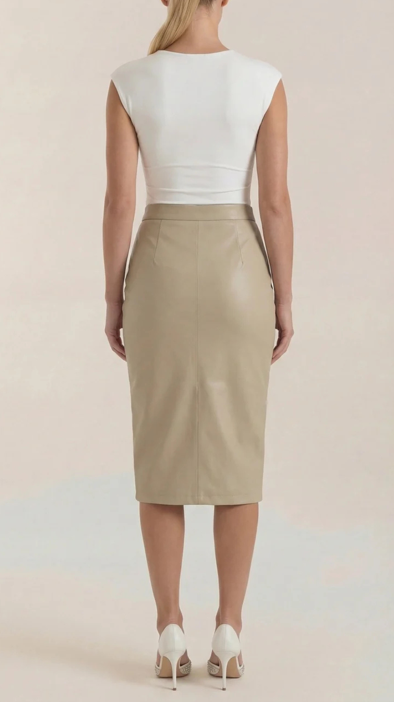 Natalie Draped Midi Skirt