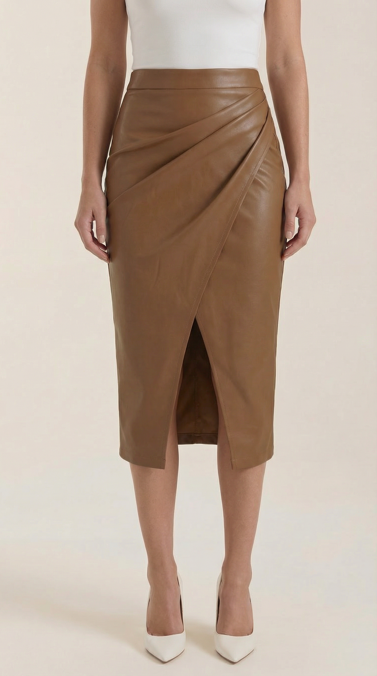 Natalie Draped Midi Skirt