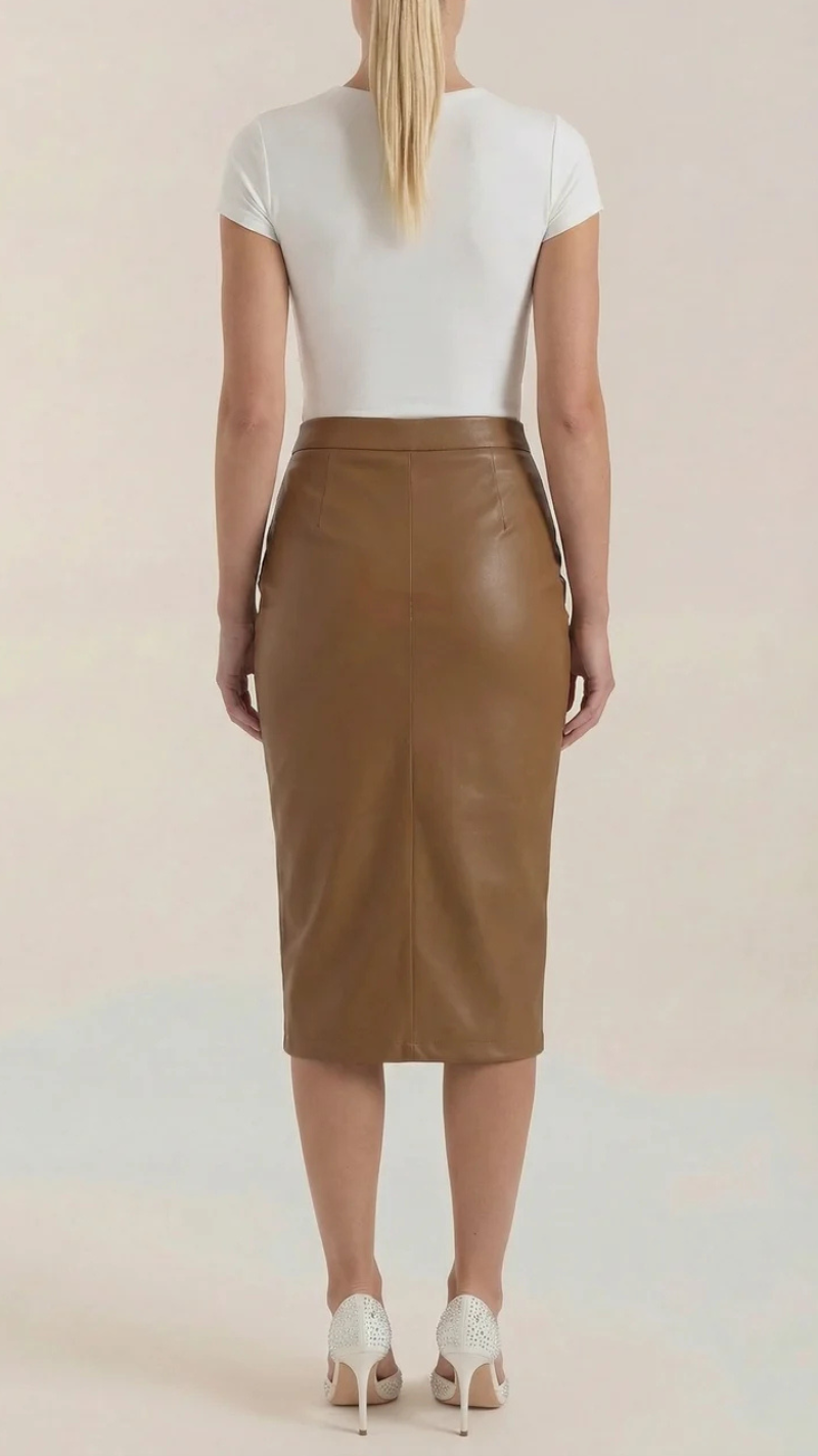 Natalie Draped Midi Skirt