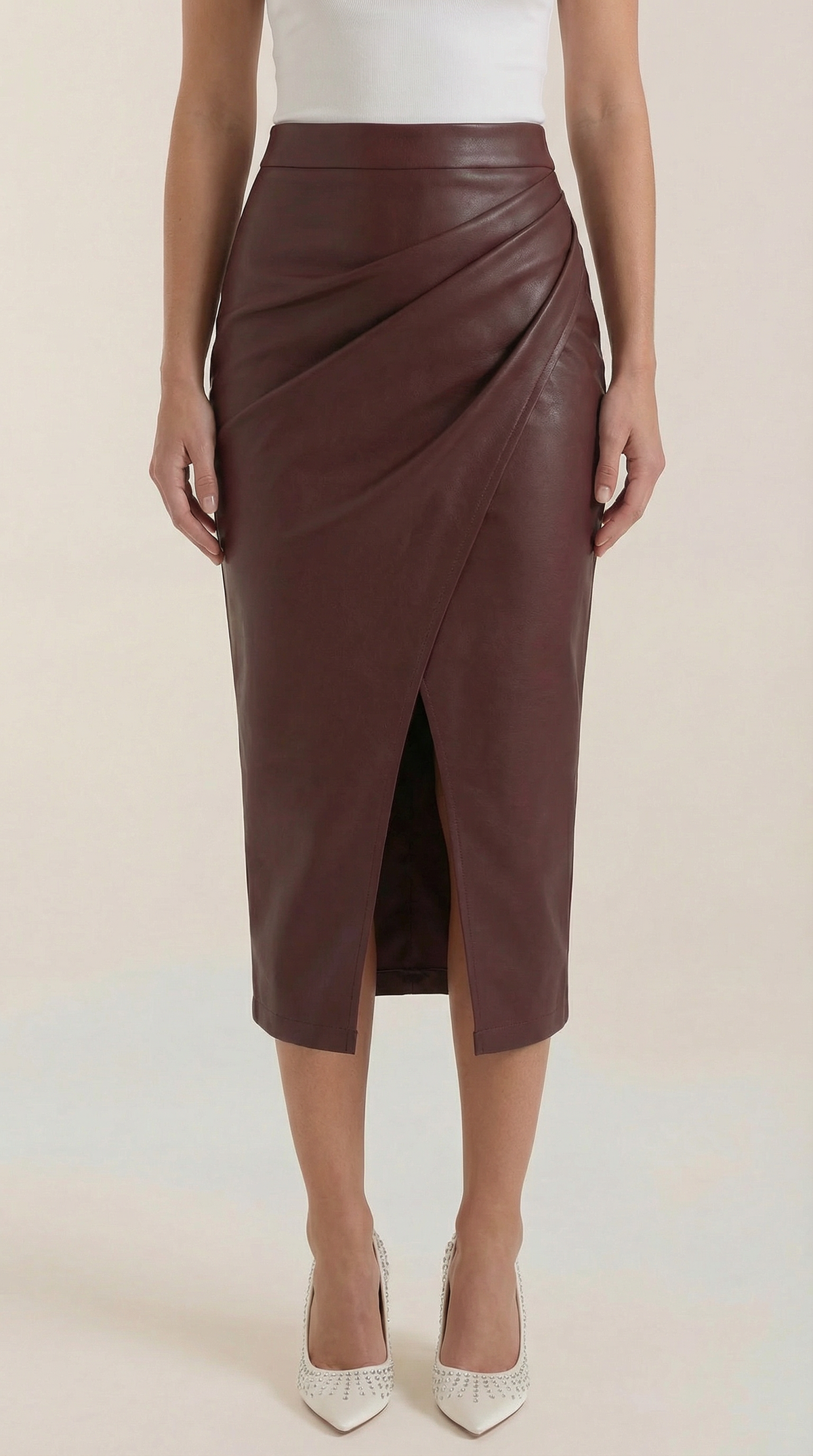 Natalie Draped Midi Skirt