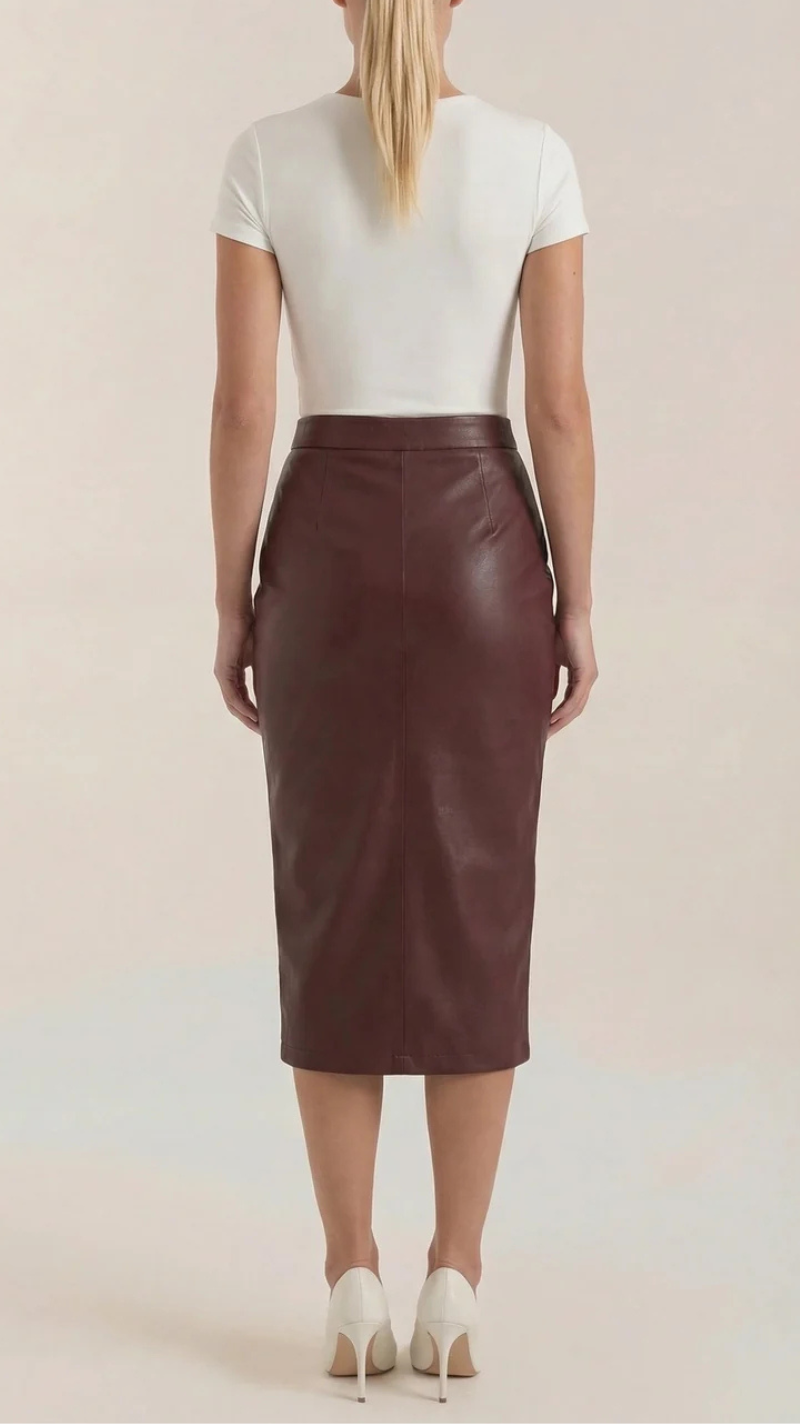 Natalie Draped Midi Skirt