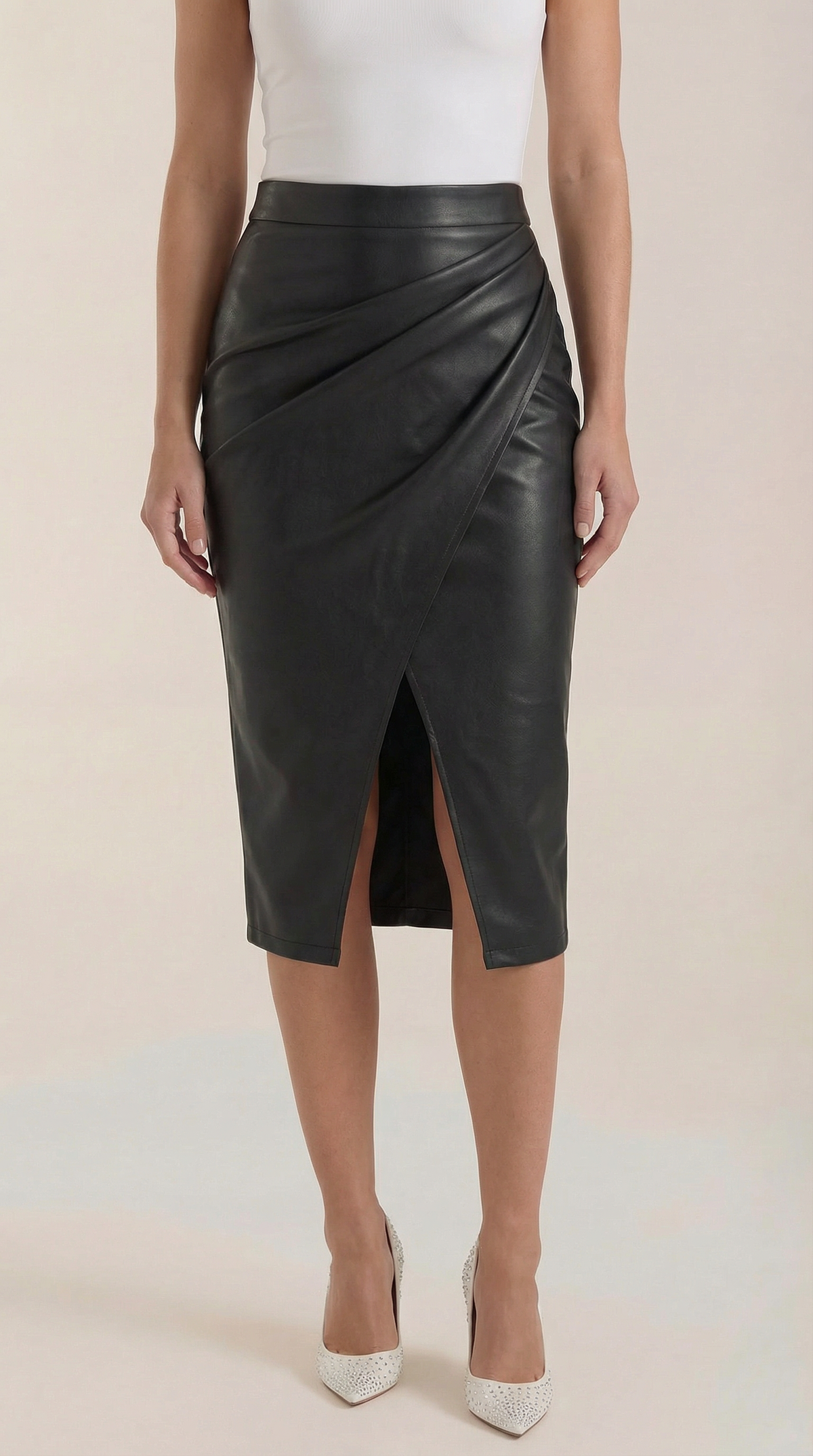 Natalie Draped Midi Skirt