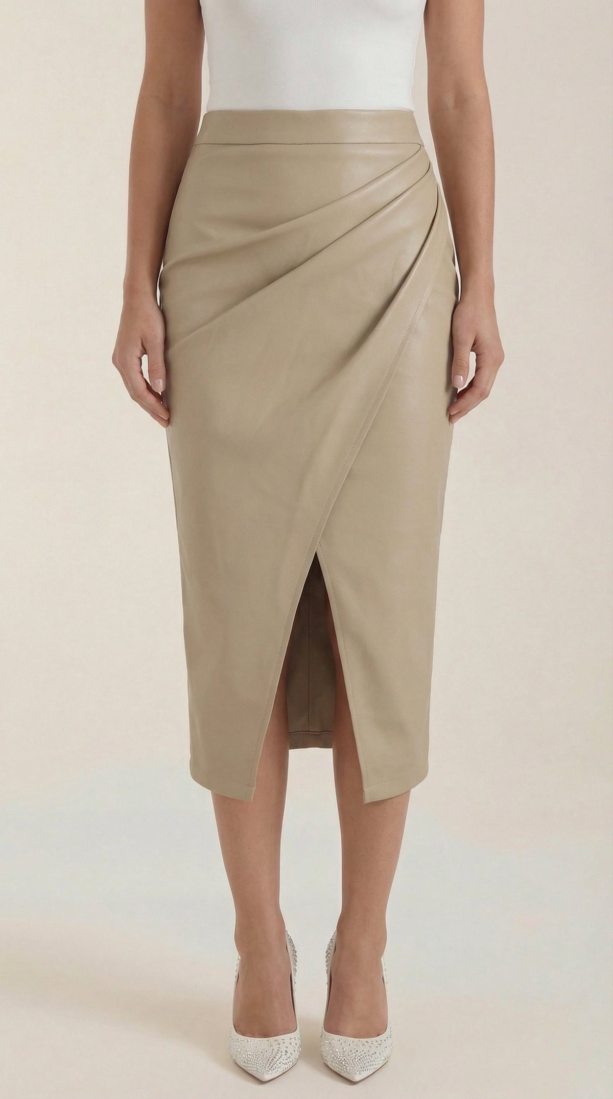 Natalie Draped Midi Skirt